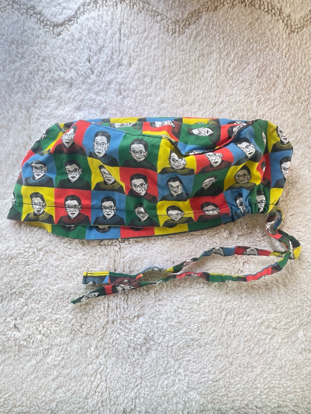 Ruth Bader Ginsburg RBG Scrub Cap Ties Elastic Back Pop Art (2 available)